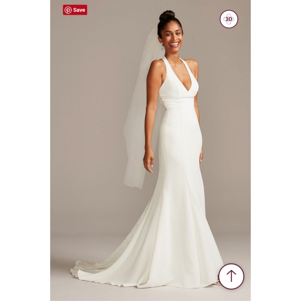 David's Bridal Collection Crepe Wedding Dress